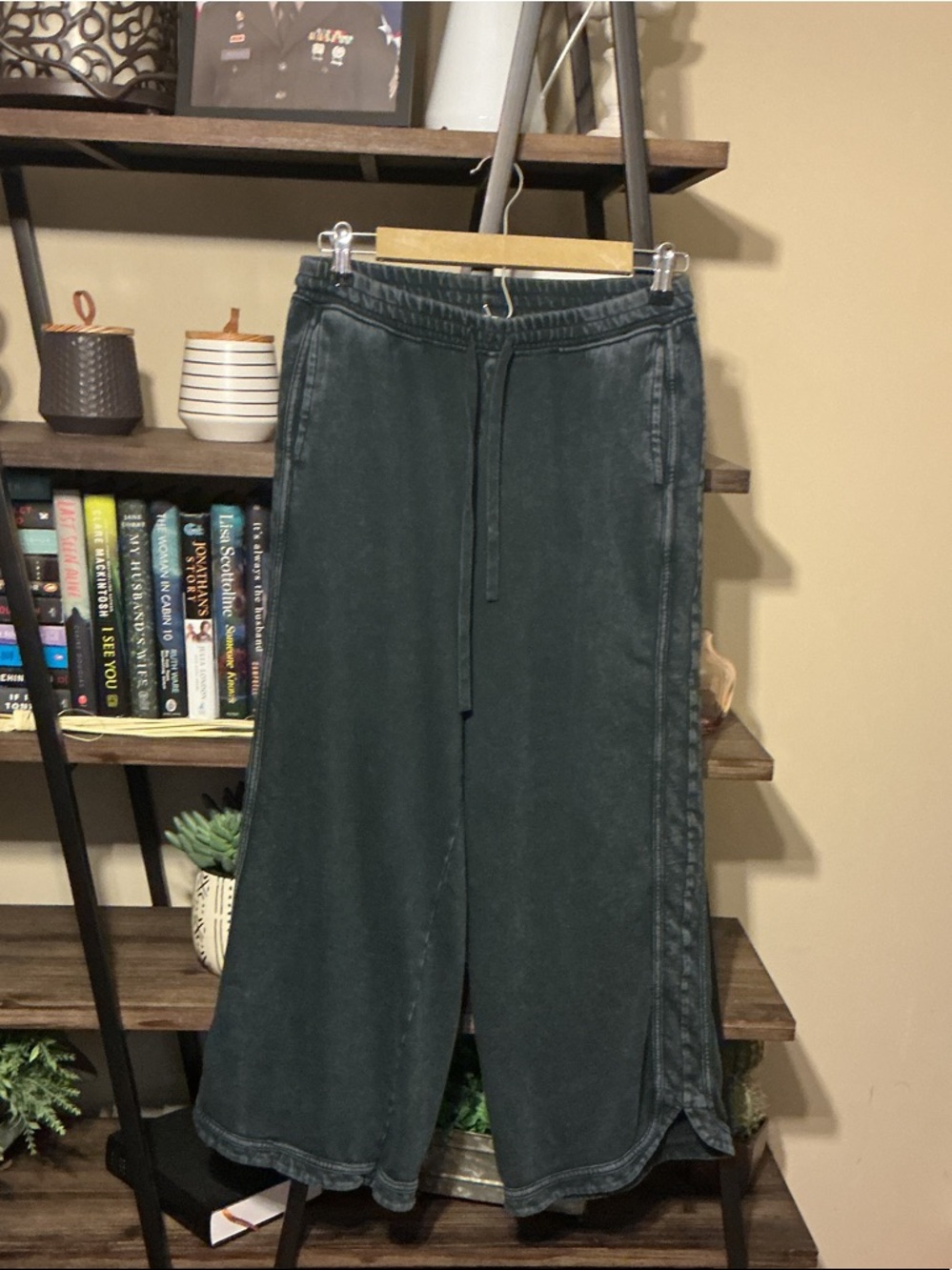 Three Bird Nest Wide Leg Pants in Distressed Black